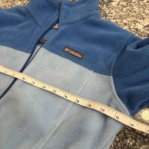 Columbia Unisex Youth L Blue Granite Mountain Fleece Jacket - Picture 7 of 7